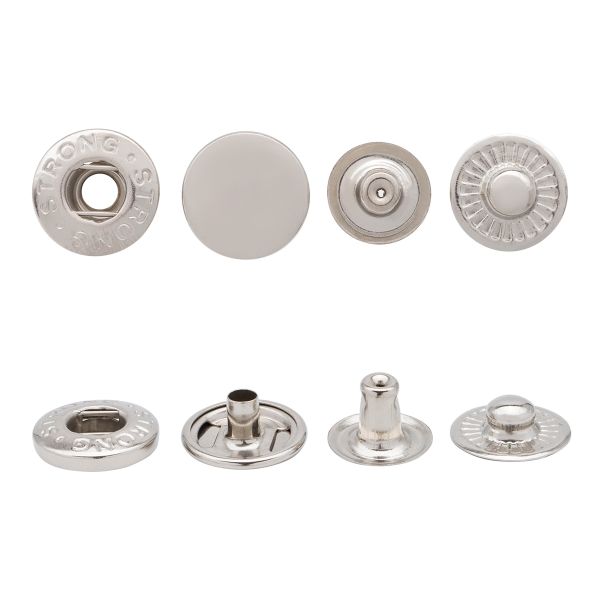 Кнопка Альфа (S-образная) ⌀15.0 мм, 72 шт, МЕТАЛЛ, никель, NEW STAR