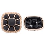 Пуговицы на ножке 36L=23 мм, металл, GD.Black (золото-черный), 10 шт, MP07