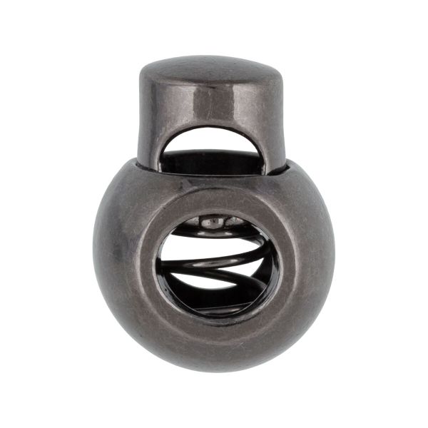 Фиксатор (зажим) для шнура металл 1 отв, ⌀5.2 мм, 12 шт, №06 черный никель, Micron GB 2008