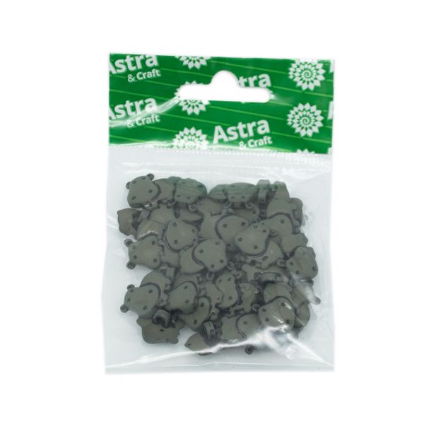 Пуговицы детские Бегемот 15 мм, 36 шт (D43 хаки)