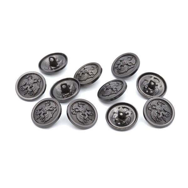 Пуговицы на ножке 32L (20мм), металл (m.nickel (матовый черный никель)), 12 шт, ME354