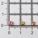 Хрустальные стразы в цапах/золото, 4мм, 50 шт, Astra&Craft, светло-розовый, 4AR159/166