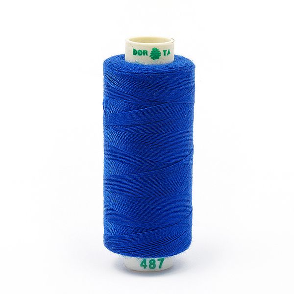 Нитки швейные бытовые Dor Tak 40/2, 366 м / 10 кат., 487 синий