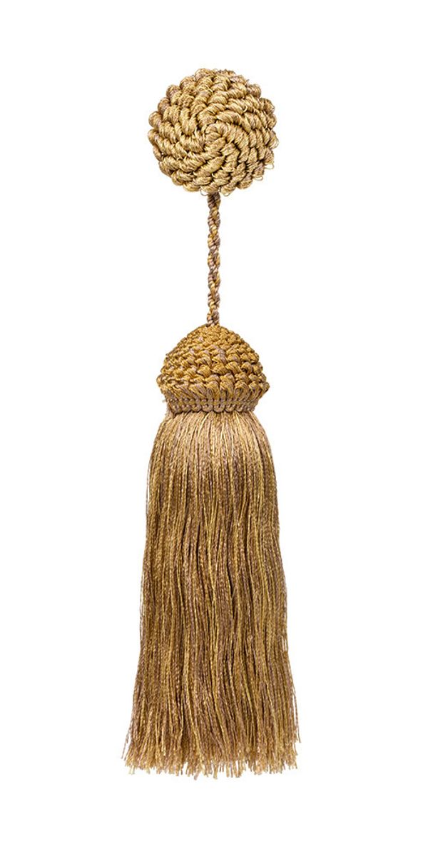 Кисти шторные 220.0 мм, 10 шт, розетка, 93196 бежевый/золото, Gamma КР-22