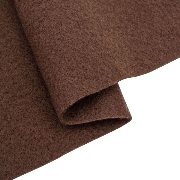 Фетр листовой мягкий 1.5 мм, 30х30 см, 180 г/м², 100% п/э, 4 шт, т.коричневый 8140