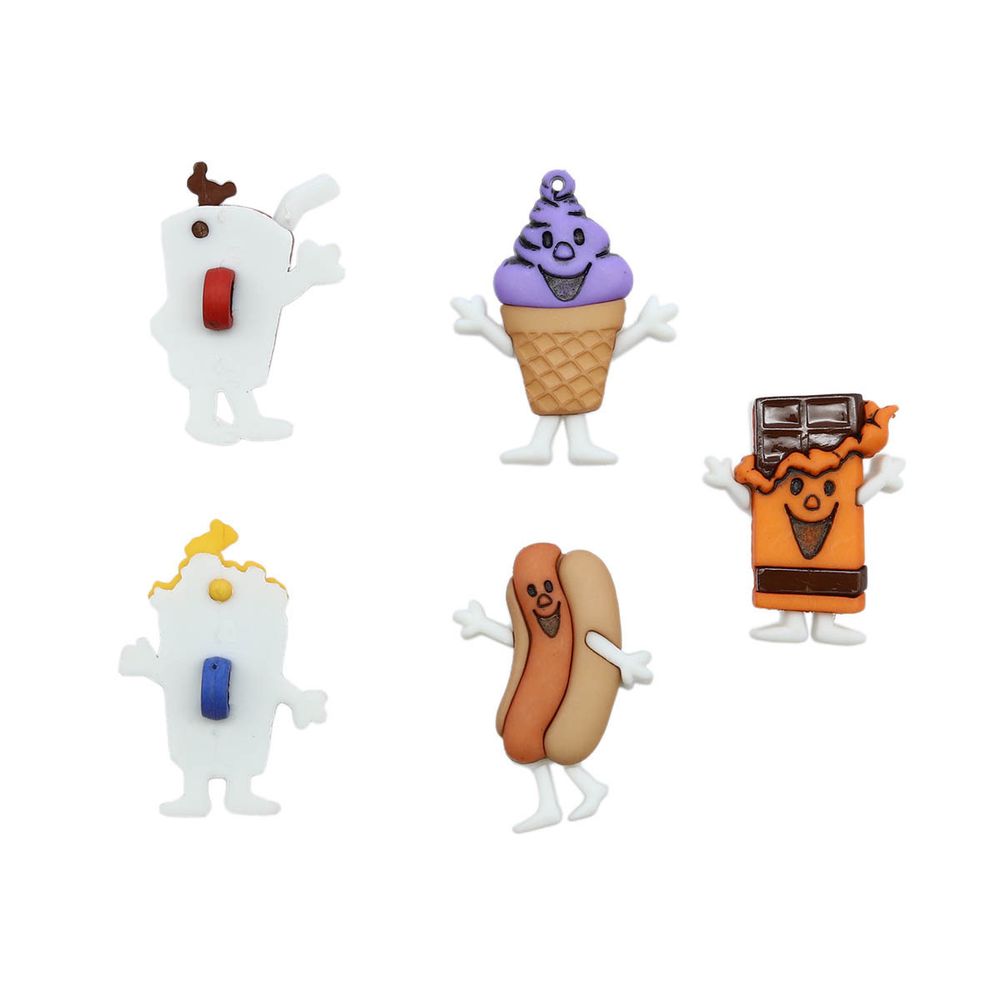 Украшения декоративные пуговицы Фигурки Снеки Dress It Up 7686