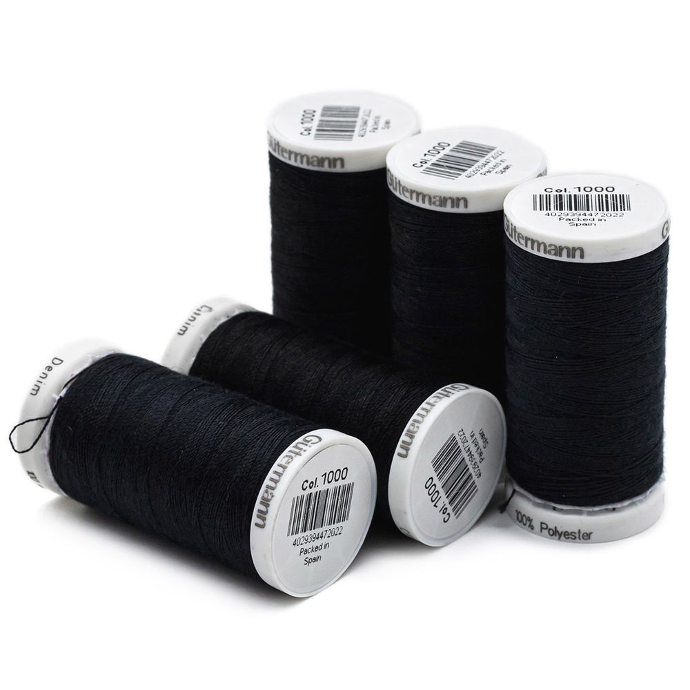 Нитки для джинсовых тканей Gutermann Denim 50, 100м, 1000, 5 катушек