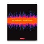 Тетрадь ученическая общая, неоновая краска, A5+ 48 л. на скобе, белизна 100%, 10 шт, клетка, 000324 Огонь!, Светоч 48ТСК5_9_3_1