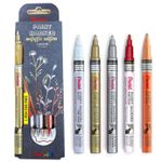 Набор маркеров перманентных Pentel Paint 2.9 мм, 5 шт, пулевидный, MSP10-5