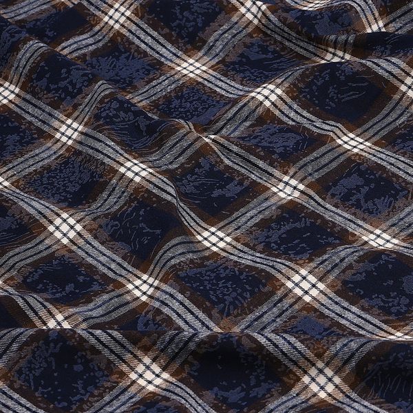 Фланель рубашечная вареная 150 г/м², 150 см / 2 метра, TBY.Fl.C751 синий