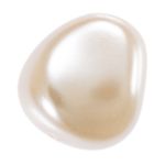 Бусины стекло под жемчуг 11х9.5 мм, фигурная, 10 шт, бл. молочный (lt.cream Rose), Preciosa 131-50-021