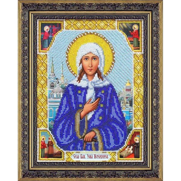 Набор для вышивания бисером Паутинка, Св. Бл. Ксения Петербургская, 26.5х20 см