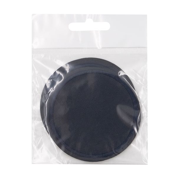 Термоаппликация джинсовая круглая, d80 мм (синий (blue)), LA431, 4 шт