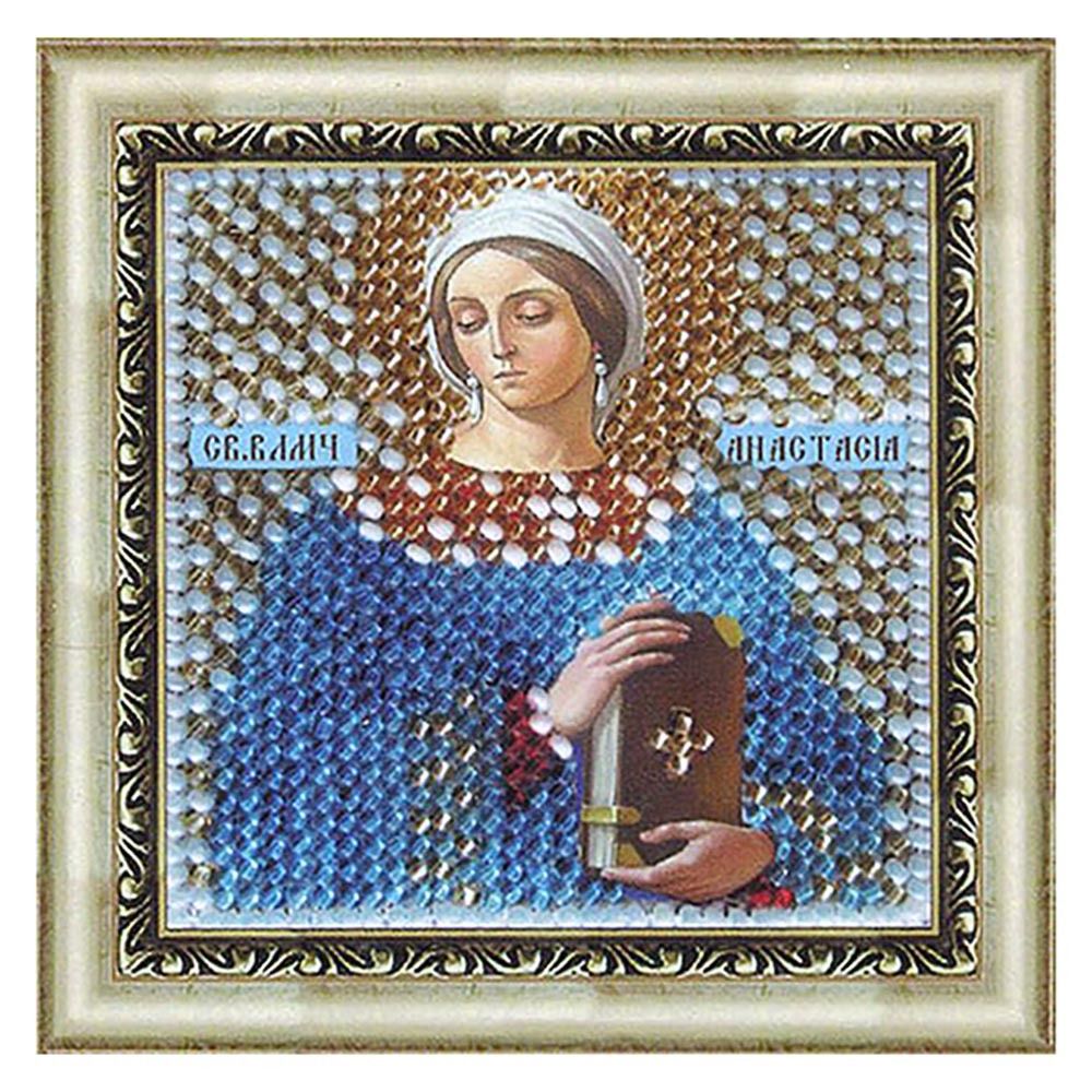 Вышивальная мозаика, Икона Св.Великомученица Анастасия Узорешительница, 6.5х6.5 см