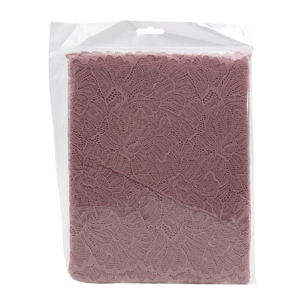 Кружево бельевое эластичное 240 мм / 3.4 метра, цвет пудровый