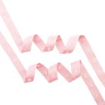 Кнопки пластиковые на тесьме (кн. ⌀ 7мм, тесьма 18 мм, шаг 1.7 см), цв.св.розовый, 45.7м