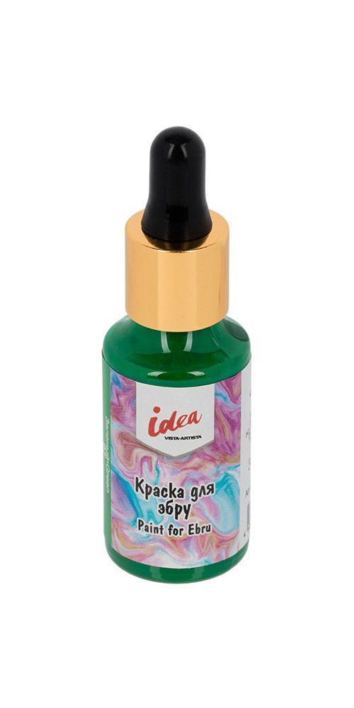 Краска для эбру 30 мл, 07 Зеленый (Green), Vista-Artista VAEC-30 Краска для эбру 30 мл, 07 Зеленый (Green), Vista-Artista VAEC-30