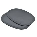 Заплатка, кожа, овал средний 10х14см с перфорацией, с тупыми краями, 2 шт в уп, 100% кожа, 01 черный