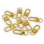 Карабин металл 10.0 мм (34х12 мм), желтое золото цв.01, 10 шт, ГД15089