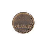 Кнопка Альфа (S-образная) ⌀12.5 мм, 36 шт, металл, нерж., 12 шлифованная бронза, MIKRON JK 007