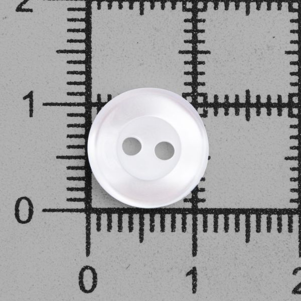 Пуговица 18L (11мм) 2 прокола, пластик (белый), БС1743, 12 шт