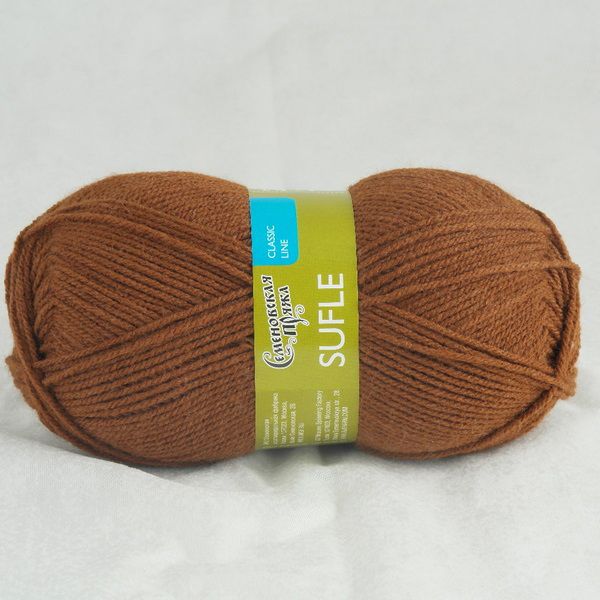 Пряжа Семеновская Sufle Суфле / уп.5 мот. по 100г, 292м, 10939 т. золото