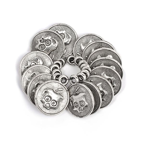 Бусины пластик под металл ⌀15 мм, 8231 цв. черный никель, 50 г