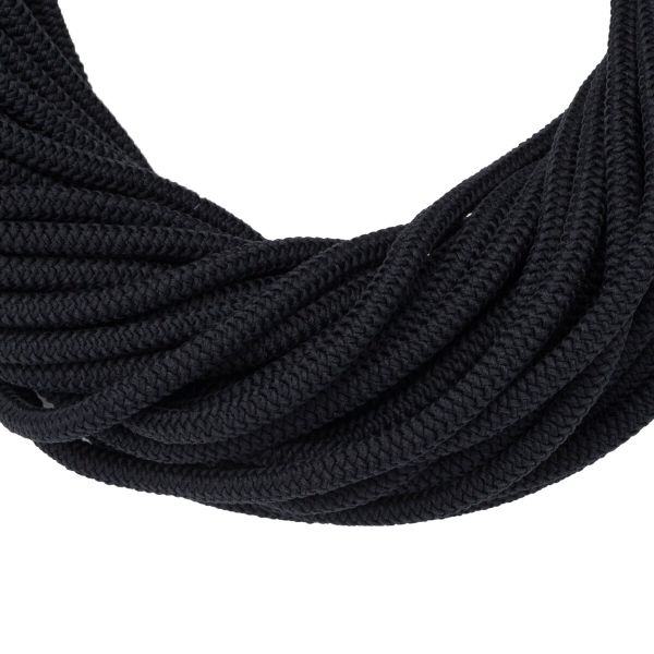 Шнур эластичный вязаный 4.5 мм / 50м (полиэстер 86%, латекс 14%) (черный), Р2691