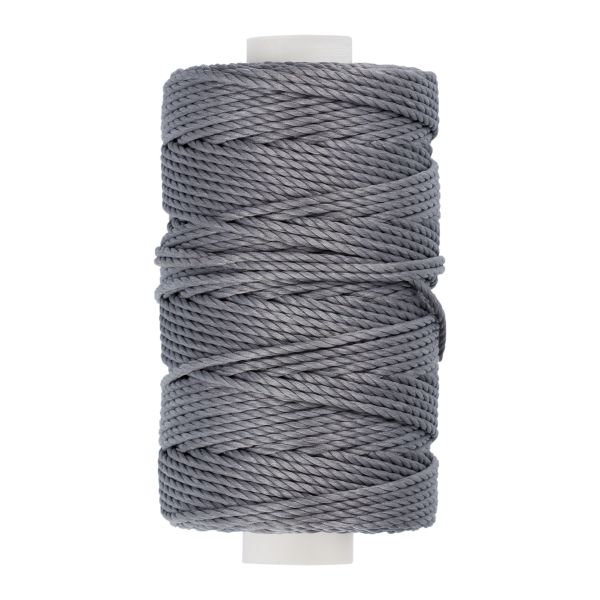 Нитки для кожи вощёные (полиэстер) 40 м, 013 св. серый, LC-006, Промысел
