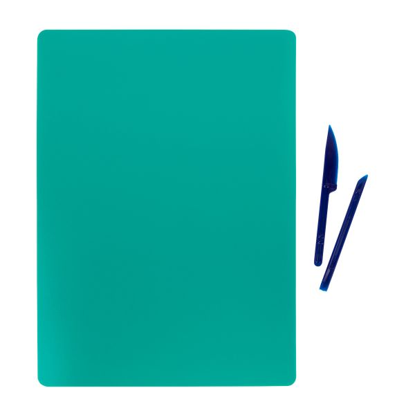 Доска для лепки гибкая со стеками, зеленый, Лео LPDS-A4