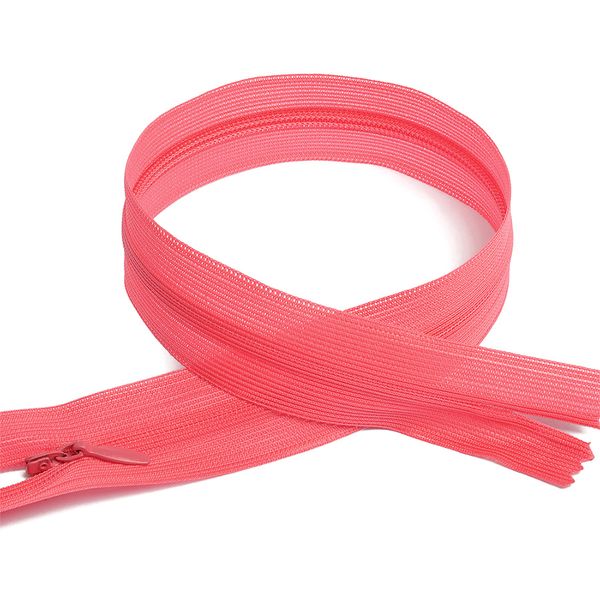 Молния потайная (скрытая) Т3 (3 мм) 1 зам., н/раз., 20 см, цв.F142 розовый уп.50 шт