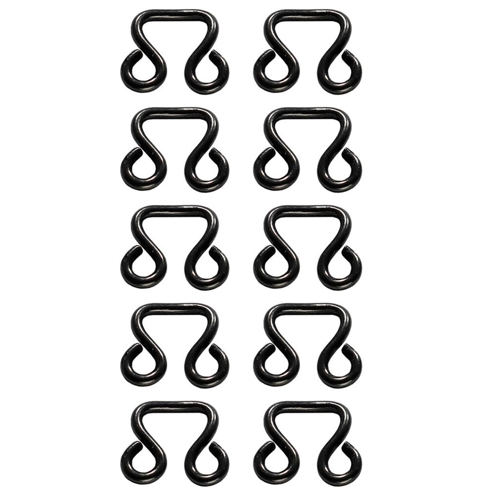 Крючки пришивные 15 мм, чер.никель мет, 10 шт