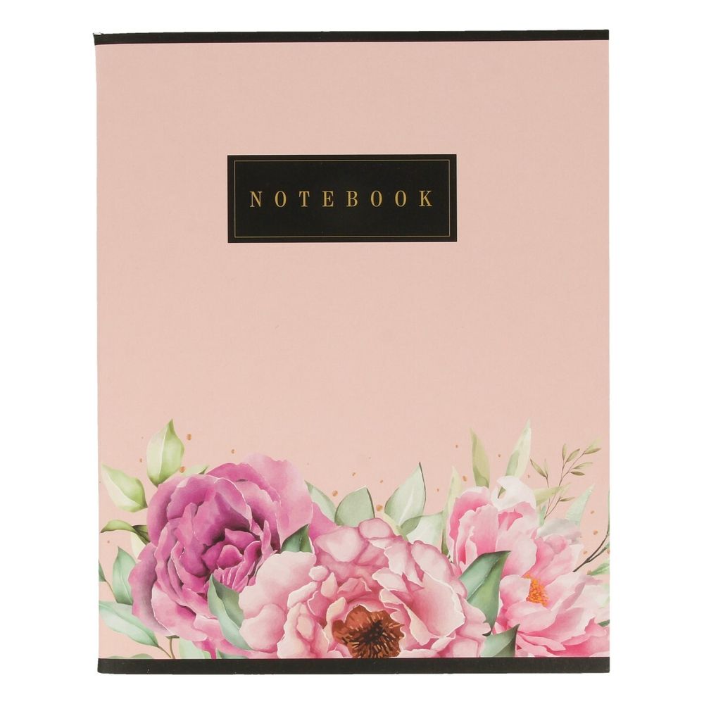 Тетрадь Ботаника A5 96 л. на скобе 60 г/м², 6 шт, клетка, SVT 960621 05 цветы на розовом, Светоч