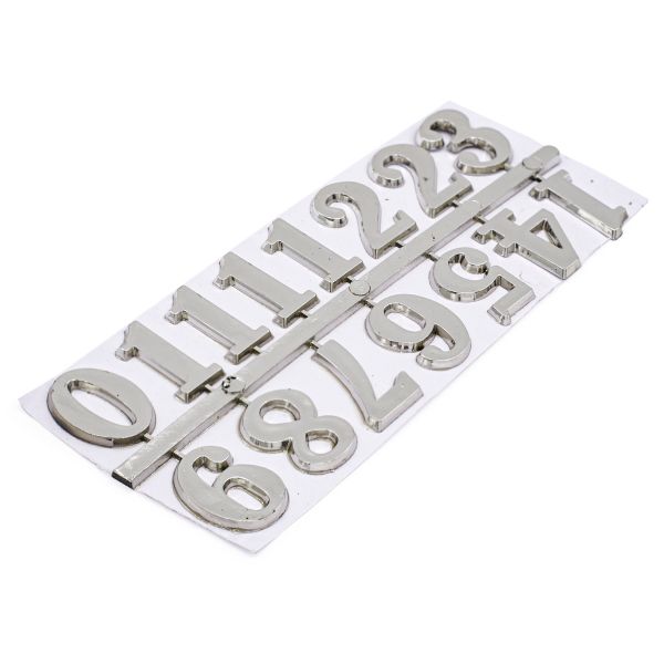 Цифры арабские для часов 2,5см (серебро), 5AS-085