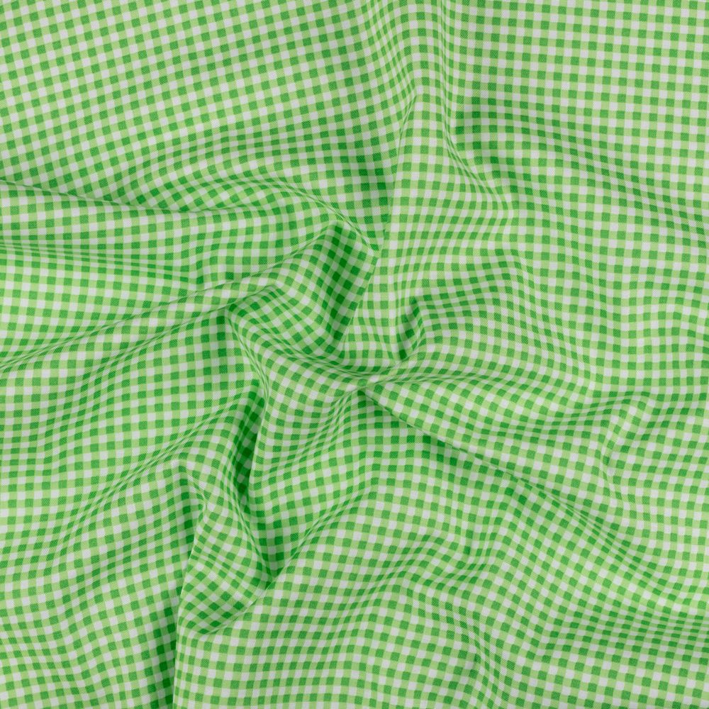 Ткань для пэчворка Peppy Бабушкин сундучок, отрез 50х55 см, 140 г/м², БС-48 клетка зеленый, Peppy