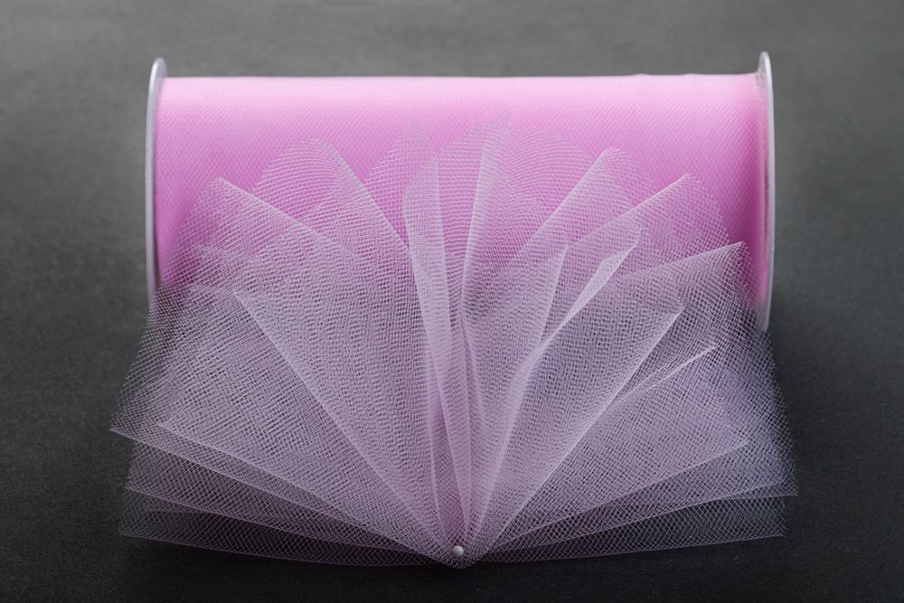 Фатин на шпульке средней жесткости, 100% нейлон, 150 мм, 12 сиреневый, 22,86м, Gamma FTN/R