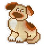 Алмазная (кристальная) мозаика Фрея, магнит Собачка, 8х9,5 см