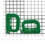 Карабин 35мм зеленый, 10 шт