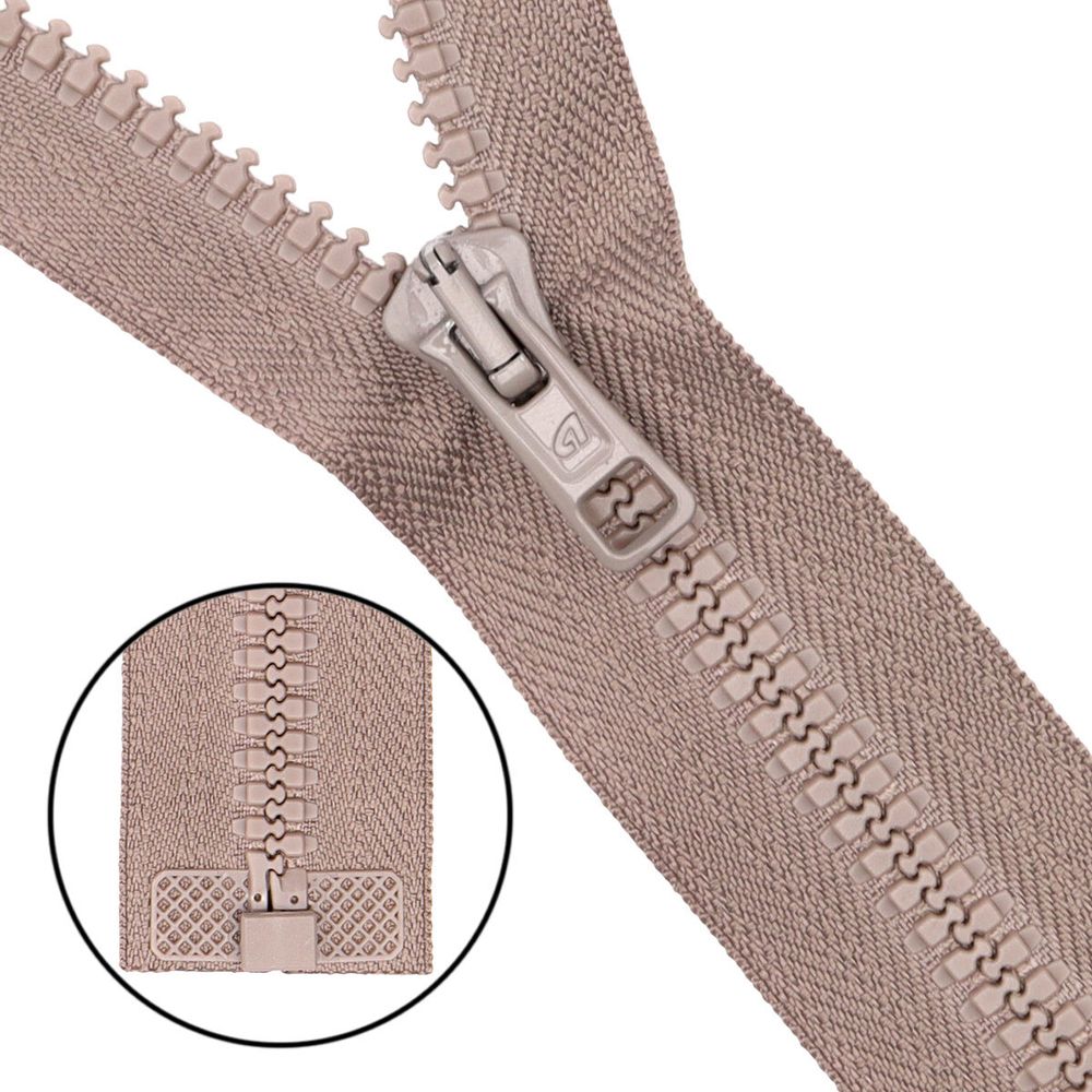 Молния трактор Arta Т6 (6 мм) 1 зам., разъем., 65 см, цв. 217 серо-коричневый, 5 шт