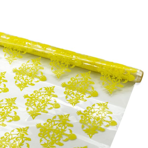 Пленка цветная Нежность 60см / 7,8м желтый нежный