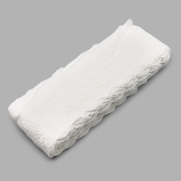 Кружево шитьё 90 мм / 13.72 м, 100% хлопок, неотбеленный