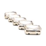 Хрустальные стразы в цапах прямоугольные (серебро) белый 10х14мм, 5 штук Astra&Craft, ПЦ001НН1014