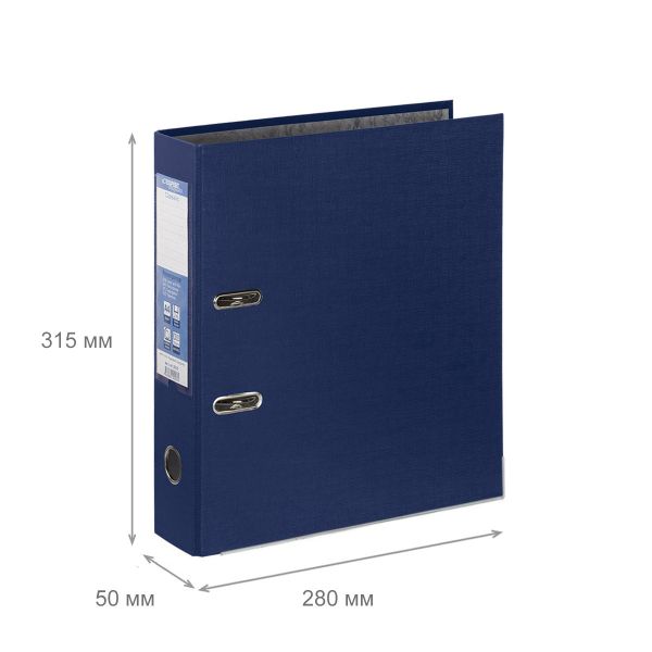 Регистратор PVC, мет.уг. 50 мм, 10 шт, Premier A4 арочный механизм, синий EC1022125, Expert Complete