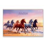 Альбом для рисования 100 г/м², A4 29.5х20.2 см, 40 л. на скобе 5 шт, 01715 Грация и сила, Светоч А258