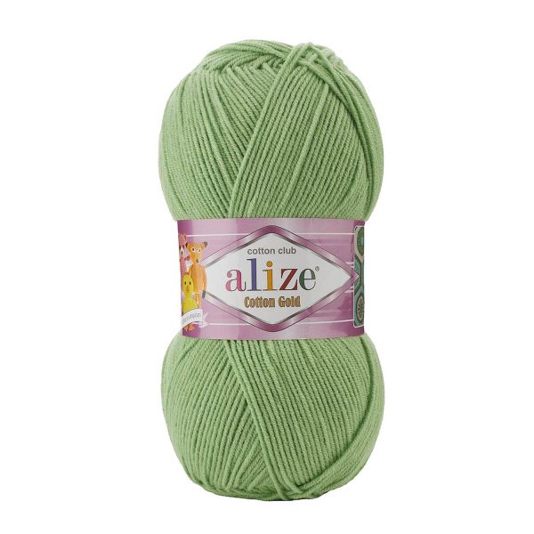 Пряжа Alize (Ализе) Cotton Gold / уп.5 мот. по 100 г, 330м, 103 спаржа