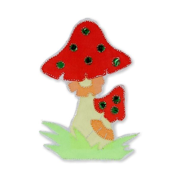 Термоаппликация №2 12 шт, 2-23 грибок 10х7 см, Blitz