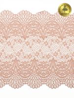 Кружево бельевое эластичное 220 мм / 10 м, цв.168 серебристый пион, Kruzhevo