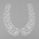 Пришивной кружевной воротник гипюр арт.TR.24GY04 25х7см цв.белый уп.50 комп, Kruzhevo