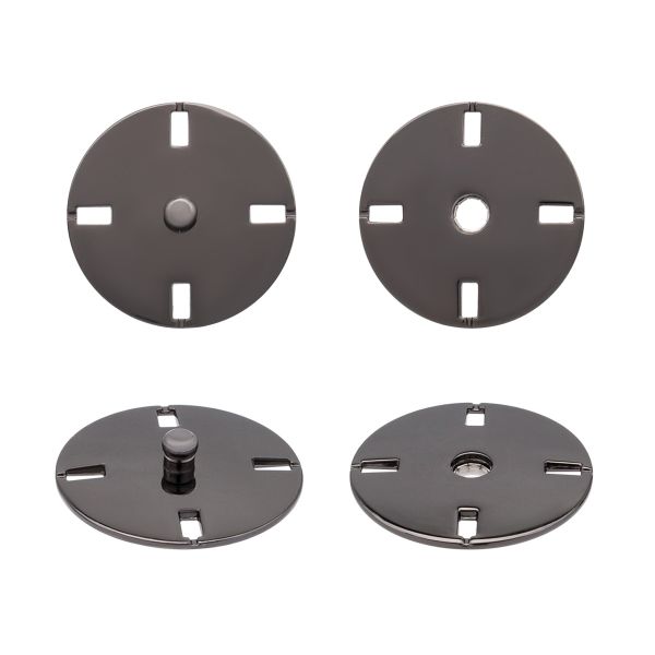 Кнопка пришивная металл ⌀23.0 мм, 10 шт, никель, KN13