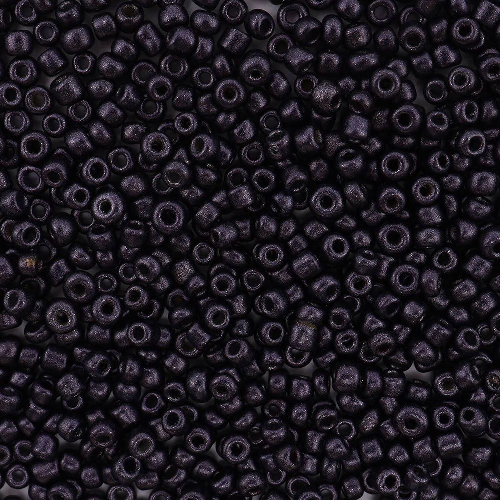 Бисер Astra&amp;Craft 11/0 (2.1 мм), 200 г (10х20 г), цв. 925 т. фиолетовый/непрозрачный, матовый
